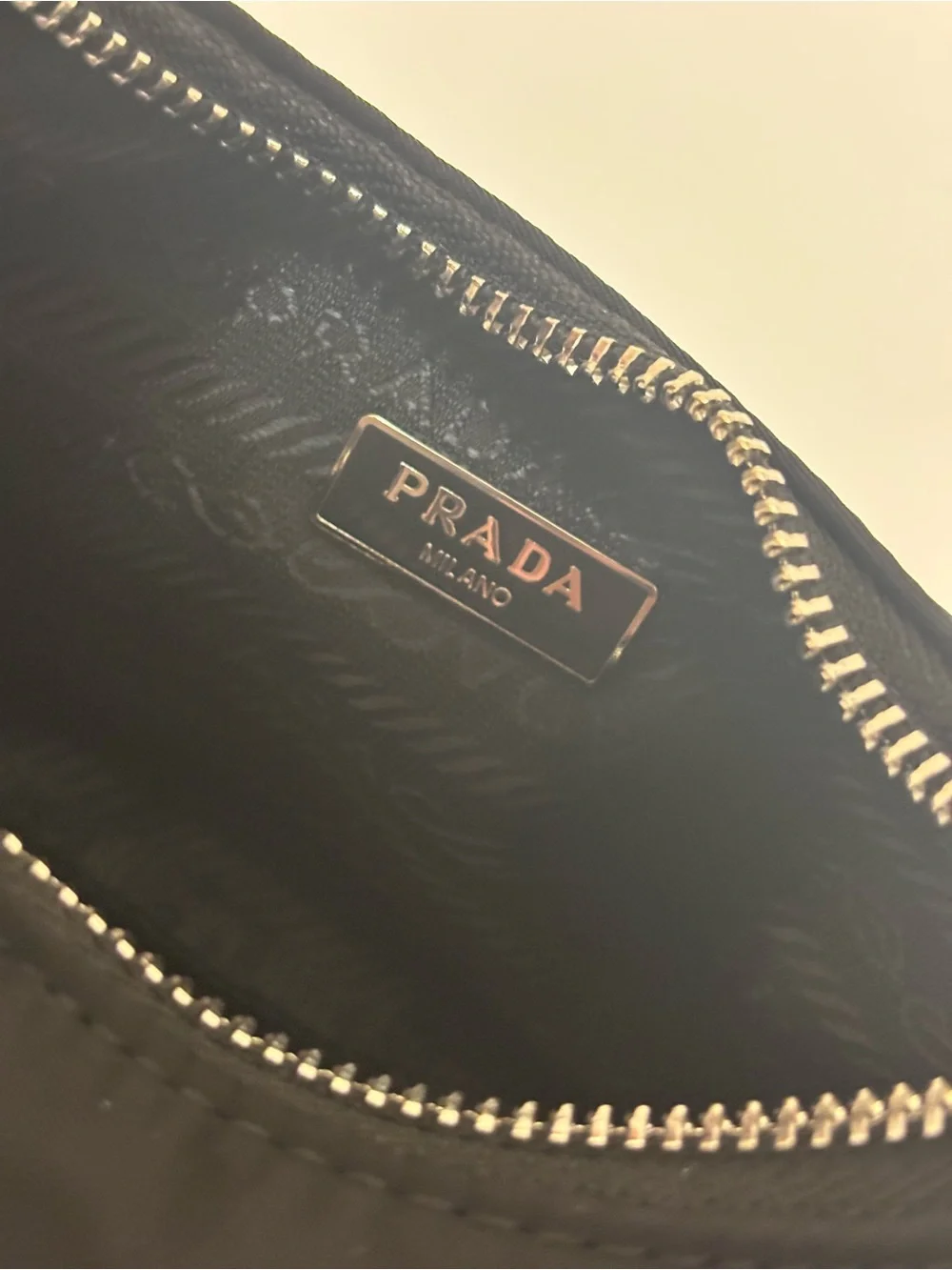 Prada Black Nylon Re-Edition Chain Shoulder Bag with Accessories